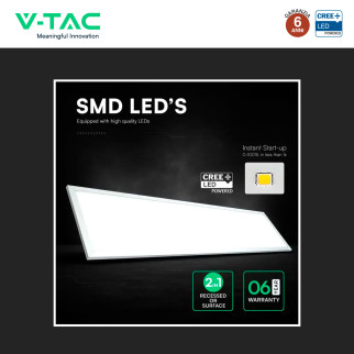 V-Tac Pro VT-6147 6 Pannelli LED CREE Rettangolari 120x30 40W