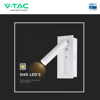 VT-88061 Lampada LED Muro 2W SMD chip CREE Applique con Faretto V-Tac