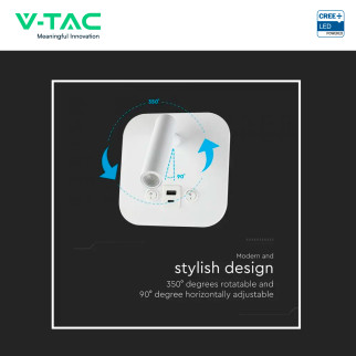 V-Tac VT-80068 Lampada LED da Muro 8W SMD Chip CREE Applique
