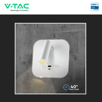 V-Tac VT-80068 Lampada LED da Muro 8W SMD Chip CREE Applique
