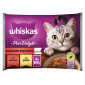 Whiskas Pure Delight Cibo per Gatti Straccetti di Manzo e Pollo in Gelatina - 4 Bustine da 85g