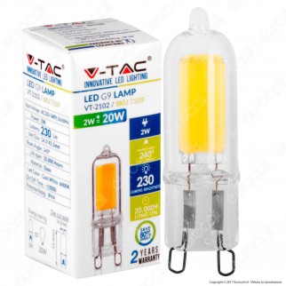 V-Tac VT-2102 Lampadina LED G9 2W Bulb IP44 - SKU 7337 / 7338 / 7339