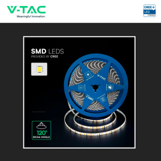 V-TAC Striscia LED Flessibile 8 W/m Monocolore DMS Chip CREE 24V 10m