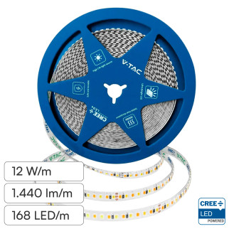 V-TAC VT-COB-280 STRISCIA LED COB MONOCOLORE 10W/M 24V BOBINA DA 5 METRI 4750 LM