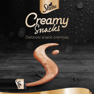 Sheba Creamy Snacks con Pollo per Gatti 4x