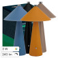 V-Tac VT-10117 Lampada LED da Tavolo 3W Changing Color 3in1 Ricaricabile Dimmerabile - SKU 23414 / 23415 / 23416 / 23417