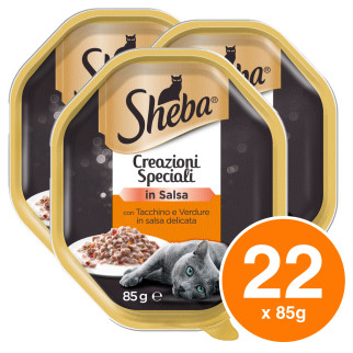 Sheba Creazioni Speciali in Salsa con Tacchino e Verdure per Gatti 22x