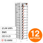 V-Tac Deye BOS-G Armadio Rack da Terra 12 Accumulatori BMS LiFePO4 61,44kWh per Inverter Trifase CEI 0-21 - SKU 119941