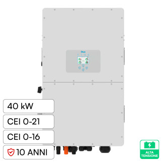 V-Tac Deye Inverter Trifase On-Grid / Off-Grid 40kW IP65 CEI 0-21 CEI 0-16