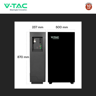 V-Tac Batteria BMS LiFePO4 51,2V 280Ah 14,33kWh CEI 0-21