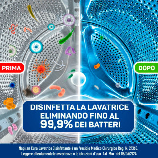 Napisan Cura Lavatrice Disinfettante Freschezza di Primavera 1 Dose