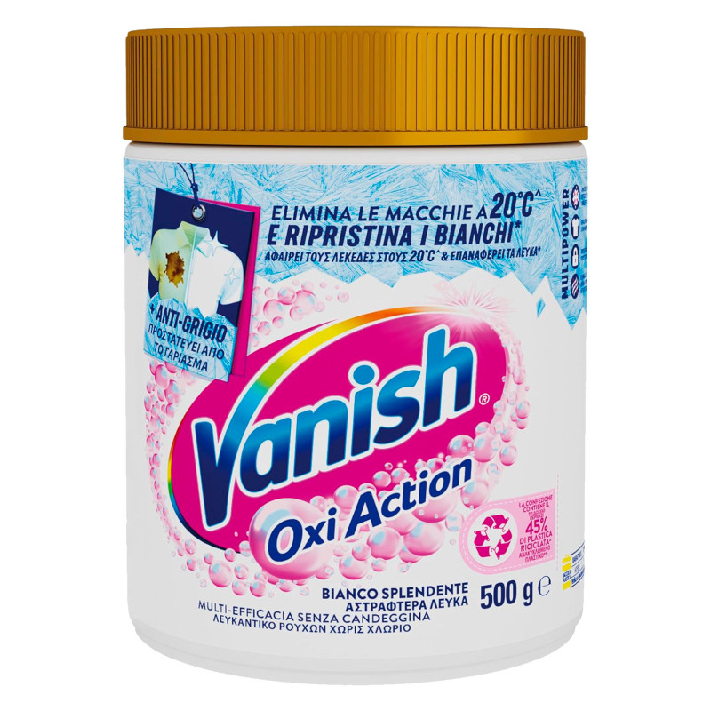 Vanish Oxi Action Pink Smacchiatore in Polvere per Capi Bianchi