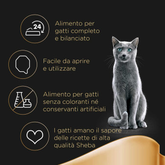 Sheba Delicatezze in Gelatina con Pollo Cibo per Gatti 22x 85g