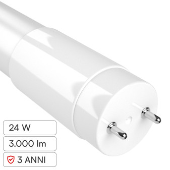 Tubo LED SMD T8 G13 24W Nano-Plastic 150cm con Starter V-Tac