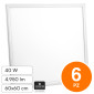 V-Tac VT-6060 6 Pannelli LED Quadrati 60x60 40W SMD a Incasso con Driver Starsense - SKU 24080 / 24081