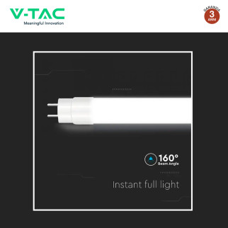 Tubo LED SMD T8 G13 24W Nano-Plastic 150cm con Starter V-Tac