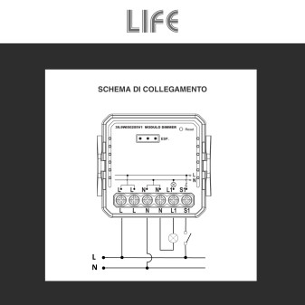Life Modulo Triac 1CH Ricevitore Interruttore Dimmer ON/OFF Wi-Fi
