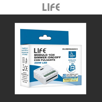 Life Modulo Triac 1CH Ricevitore Interruttore Dimmer ON/OFF Wi-Fi