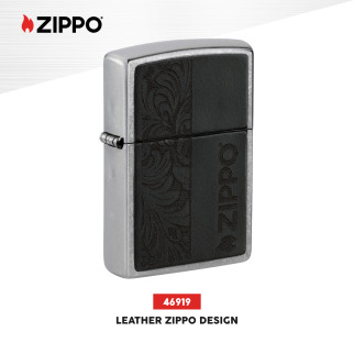 Accendino Zippo mod. 46919 Leather Zippo Design Nero