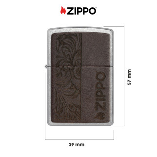 Accendino Zippo mod. 46920 Leather Zippo Design Marrone