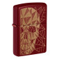Zippo Accendino a Benzina Ricaricabile e Antivento con Fantasia Geometric Skull Design - mod. 46835