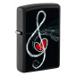 Zippo Accendino a Benzina Ricaricabile e Antivento con Fantasia Love Note Design - mod. 46840