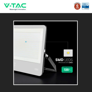 Faro LED 300W SMD Chip CREE IP65 Colore Nero VT-44003