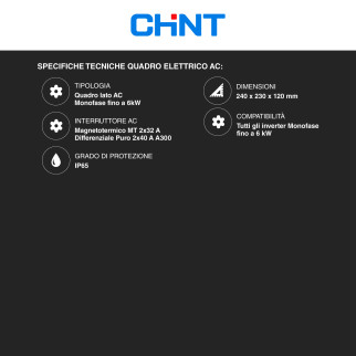 Kit Inverter 6kW + Batteria 10,24kWh + Quadri DC/AC