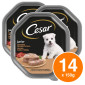 Cesar Junior con Tenero Tacchino e Vitello Cibo per Cani Cuccioli - 14 Vaschette da 150g