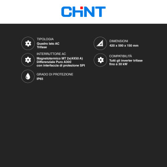 Chint Quadro Elettrico Lato AC Trifase Fino a 30kW 400V IP65