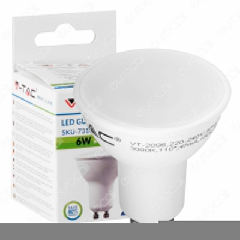 V-Tac VT-2096 Lampadina LED GU10 6W Faretto Spotlight - SKU 7310 / V-Tac VT-2096 Lampadina LED GU10 6W Faretto Spotlight - SKU 7310 /