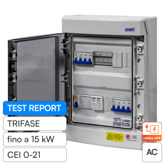 Chint Quadro Elettrico Lato AC Trifase Fino a 15kW 400V IP65 CEI 0-21