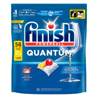 Finish Powerball Quantum Detersivo al Limone 56 Tabs