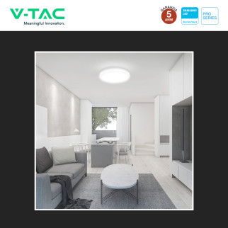 V-Tac Pro VT-8618 Plafoniera LED Rotonda 18W SMD Chip Samsung IP44