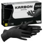 New Med Gloves Karbon Guanti Monouso Neri in Nitrile Senza Talco Taglia S - Confezione da 100 Guanti