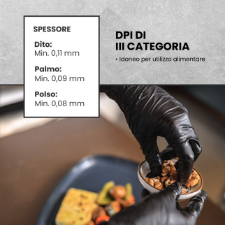 New Med Gloves Karbon Guanti Monouso Neri Nitrile 100 pezzi