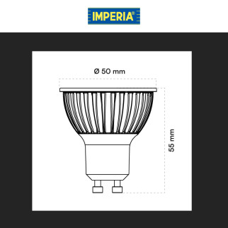 Imperia Lampadina LED GU10 9W Faretto PAR16 in Ceramica