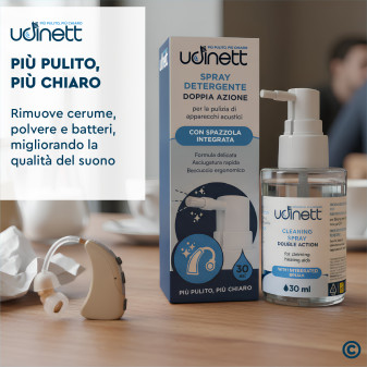 Udinett Spray Detergente per Pulizia Apparecchi Acustici 30ml