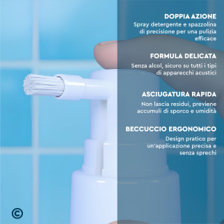 Udinett Spray Detergente per Pulizia Apparecchi Acustici 100ml