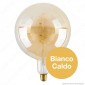 Immagine 2 - Girard Sudron Lampadina LED E27 6W Big Globo G200 Filamento Ambrata