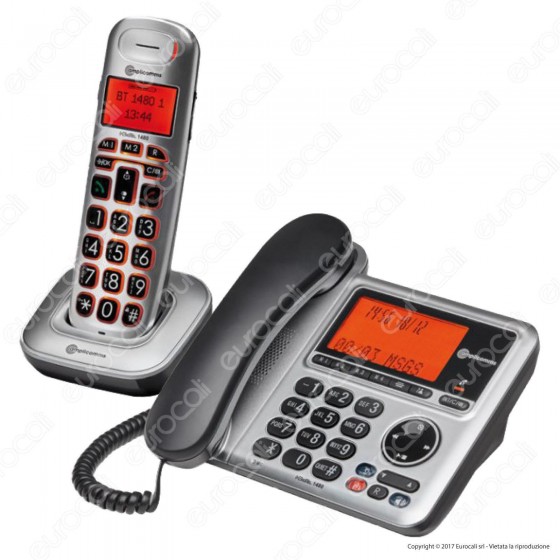 Amplicomms BigTel 1480 Telefono Fisso con Segreteria e Cordless per Amplicomms BigTel 1480 Telefono Fisso con Segreteria e Cordless per