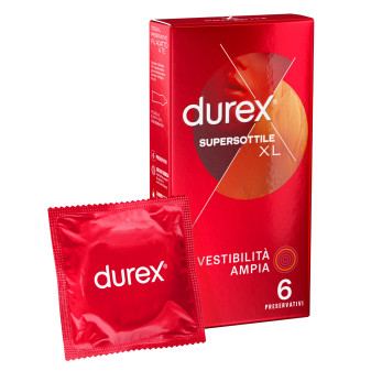 Preservativi Durex Supersottile XL Confezione da 6 Profilattici