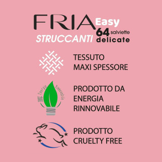 Salviette Struccanti Easy Delicate per Occhi Viso Labbra - 64pz Fria