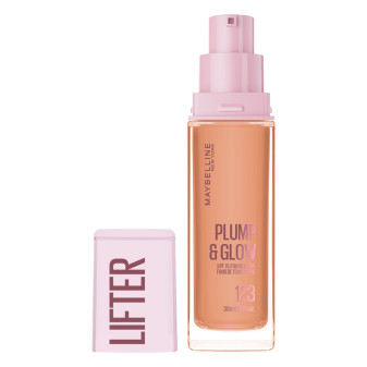 Maybelline New York Lifter Plump & Glow Fondotinta Colore 123  30ml