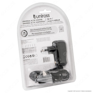 Alimentatore Universale Multivoltaggio Potenza 7.2 W 6 Connettori Uniross