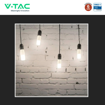 V-Tac VT-237 Lampadina LED E27 7,5W Tubolare T37 SMD Chip CREE