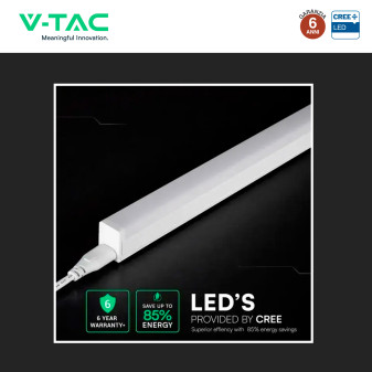 V-Tac VT-035 Plafoniera LED Lineare T5 4W SMD Chip CREE Linkabile