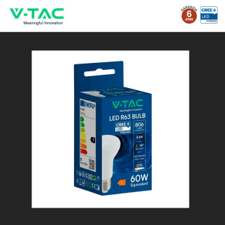 V-Tac VT-263 Lampadina LED E27 8,5W Reflector R63 SMD Chip CREE