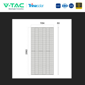 Pannelli Fotovoltaici 610W STC 641W BNPI TOPCon IP68 V-Tac Trinasolar