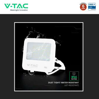 V-Tac VT-4455 Faro LED 50W SMD Chip CREE IP65 IK05 Bianco